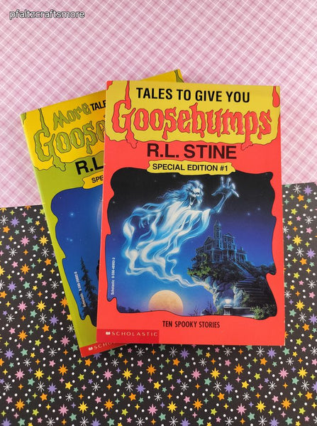 Vintage 1995 1st Printing R.L. Stine Tales to Give You Goosebumps Special Edition #1 & #2 Softcovers, Like New