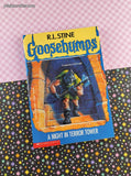 Vintage 1990's R.L. Stine Goosebumps #27, A Night in Terror Tower Softcover, Like New