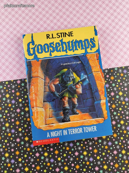 Vintage 1990's R.L. Stine Goosebumps #27, A Night in Terror Tower Softcover, Like New