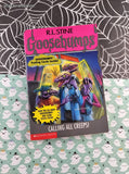 Vintage 1996 1st Printing R.L. Stine Goosebumps #50, Calling All Creeps! Softcover, Like New *With Trading Cards/Bookmark*
