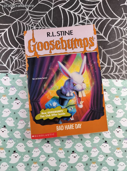 Vintage 1996 1st Printing R.L. Stine Goosebumps #41, Bad Hare Day Softcover, Like New