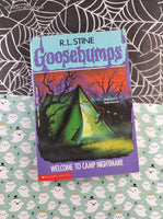 Vintage 1990's R.L. Stine Goosebumps #9, Welcome to Camp Nightmare Softcover, Like New