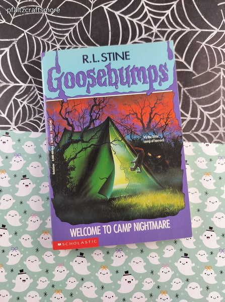 Vintage 1990's R.L. Stine Goosebumps #9, Welcome to Camp Nightmare Softcover, Like New
