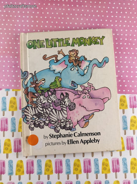 Vintage 1980's One Little Monkey Parents Magazine Press Hardcover