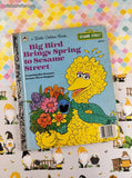 Vintage 1985 Little Golden Book: Big Bird Brings Spring to Sesame Street Hardcover