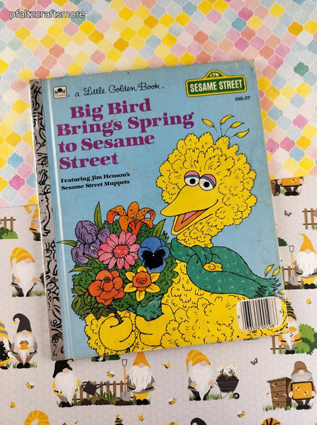 Vintage 1985 Little Golden Book: Big Bird Brings Spring to Sesame Street Hardcover