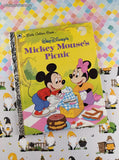 Vintage Little Golden Book "Walt Disney's Mickey Mouse's Picnic" Hardcover