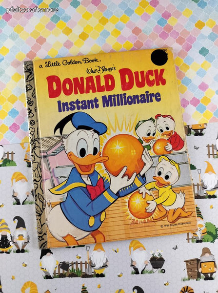 Vintage 1978 Little Golden Book "Walt Disney's Donald Duck: Instant Millionaire" Hardcover