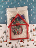 Vintage Christmas Cottage Gallery of Stitches Under the Mistletoe Counted Cross Stitch Kit NEW
