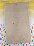 Vintage 1985 Pop-n-Paint Single Switch Plate/Frame Wooden Craft Kit SEALED