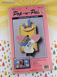 Vintage 1985 Pop-n-Paint Single Switch Plate/Frame Wooden Craft Kit SEALED