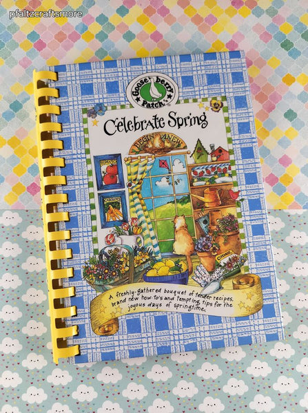 Vintage 1997 1st Printing Celebrate Spring Gooseberry Patch Spiralbound Hardcover, Like New