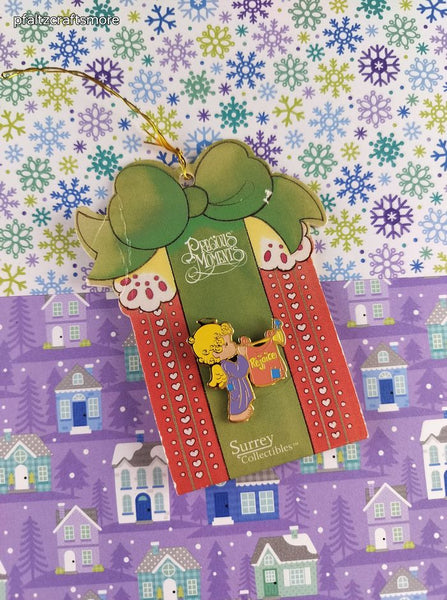 Vintage 1995 Precious Moments Christmas Rejoice Angelic Figure SHINY Pin NEW