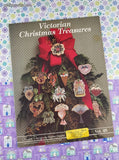 Vintage 1989 Victorian Christmas Treasures Counted Cross Stitch Softcover Booklet
