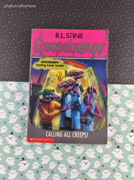 VTG 1996 1st Printing R.L. Stine Goosebumps #50, Calling All Creeps! Softcover
