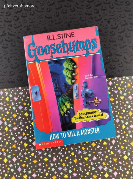 VTG 1996 1st Printing R.L. Stine Goosebumps #46, How to Kill a Monster Softcover, Like New