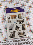 Vintage Hallmark Heartline Playful Cats Stickers, 12 Sheets New & Sealed