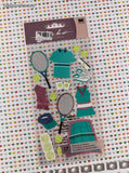 Vintage Sticko Stickers, Tennis, 1 Sheet New & Sealed