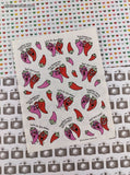 Vintage Hallmark Red-Hot Love Peppers Valentine's Day Full Sticker Sheet, Unused
