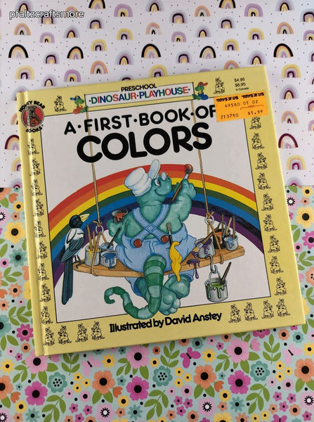 Vintage 1986 Preschool Dinosaur Playhouse A First Book of Colors Hardcover
