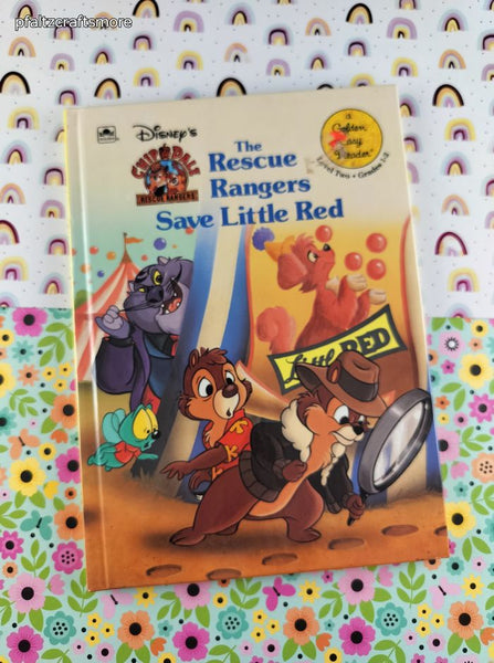 Vintage 1991 Walt Disney's Rescue Rangers Save Little Red Golden Easy Reader Hardcover