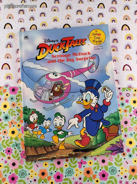 Vintage 1990 Walt Disney's DuckTales Scrooge McDuck and the Big Surprise Golden Easy Reader Hardcover