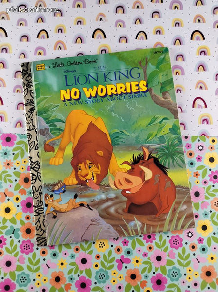Vintage 1995 Little Golden Book: Disney's The Lion King No Worries Hardcover