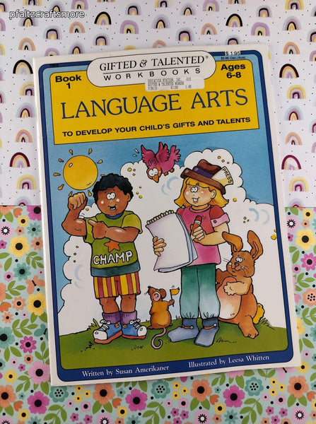 Vintage 1987 Gifted & Talented Workbooks Language Arts Book 1 Softcover, Like New
