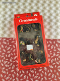 Vintage Christmas House Cute Lil' Dogs Puppies Ornaments, NIB