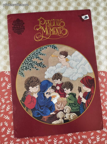 Vintage 1991 Precious Moments Christmas Chapel Series Come Let Us Adore Him Counted Cross Stitch Softcover Booklet
