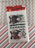 Vintage Provo Craft First Impressions Rub-on Transfer Christmas Stockings Santa NEW