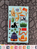 Vintage Stickopotamus "China" Binder Sticker Sheet, Unused