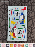 Vintage Stickopotamus "Golf Clubs" Binder Sticker Sheet, Unused