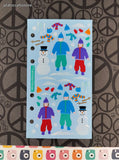 Vintage Stickopotamus "Wintry Snowmen" Binder Sticker Sheet, Unused