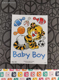 Vintage Baby Shower Baby Boy Suzy's Zoo Tiger Cub #9842 Full Sticker Sheet