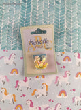 Vintage Enesco "Initially Yours" Miniature Adhesive Letter T, New & Sealed