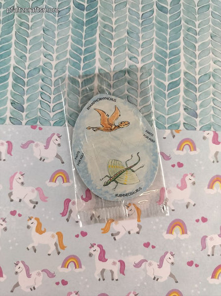 Vintage 1990's Rice Crispies Dinosaur Egg Double-Sided Cardboard Collector's Toy NEW/SEALED