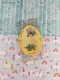 Vintage 1990's Rice Crispies Dinosaur Egg Double-Sided Cardboard Collector's Toy NEW/SEALED
