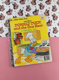 Vintage 1978 Little Golden Book: Walt Disney's Donald Duck and the One Bear A Turn-About Tale Hardcover