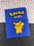 Vintage 2003 Pokemon Master Quest Pikachu Blue 4-Pocket TCG Binder, Like New