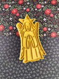 Vintage Christmas Singing Angel Plastic Cookie Cutter, Nice & Clean