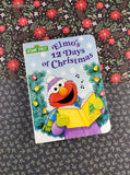 Vintage 1996 Sesame Street Elmo's 12 Days of Christmas Miniature Board Book, Hardcover