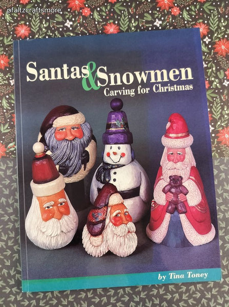 Vintage 1996 Santas & Snowmen: Carving for Christmas Softcover, Like New