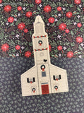 Vintage 1990 The Cat's Meow Colonial Virginia Christmas St. John's Church Wooden Block