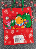 Vintage 1997 Christmas Happy Holidays Winnie the Pooh Gift Bag, Unused