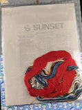 Vintage Sunset Christmas Cross Stitch on Perforated Paper Santa Centerpiece NEW