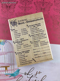 Vintage 1999 Hero Arts In-a-Hurry! Birth Announcement Wooden Block/Rubber Stamp
