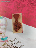 Vintage 1981 All Night Media #218G Cat Balloon Valentine's Heart Wooden Block/Rubber Stamp