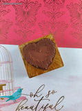 Vintage 1988 PSX #F-797 Valentine's Heart Wreath Wooden Stamp Block