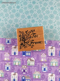 Vintage 1999 PSX #E-1592 Christmas To/From Wooden Block/Rubber Stamp